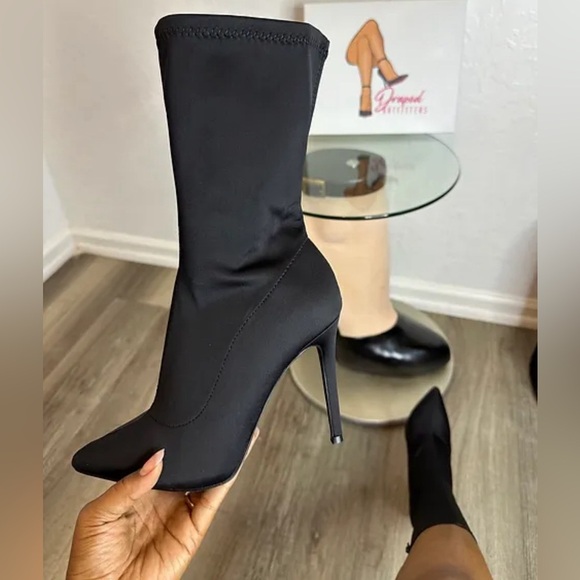 OLIVIA THOMPSON Heeled Boots - Black - Ladies size 8 - Picture 7 of 7